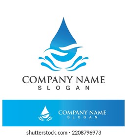 Water drop logo icon illustration template design