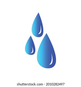 Logotipo de gota de agua y conjunto de iconos vector, símbolo de gota de agua sobre fondo blanco.
