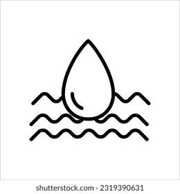 Water drop logo and icon set vector, water drop symbol on white background.