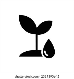 Logotipo de gota de agua y conjunto de iconos vector, símbolo de gota de agua sobre fondo blanco.