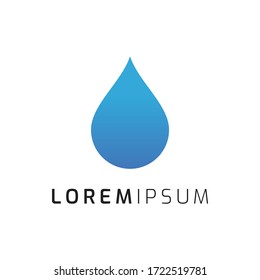 Water drop logo icon template. Vector illustration. Modern design