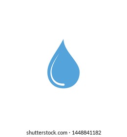 Water drop logo icon. Vector illustration. Flat design style on white background.