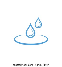 Water drop logo icon. Vector illustration. Flat design style on white background.