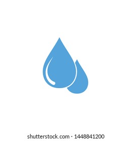 Water drop logo icon. Vector illustration. Flat design style on white background.