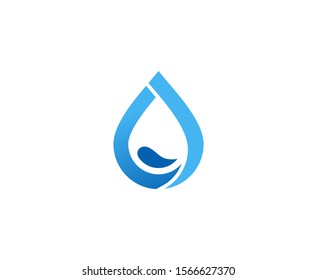 Water drop logo icon vector 