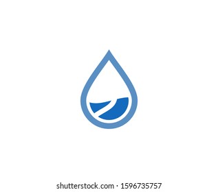 Water drop logo icon vector 