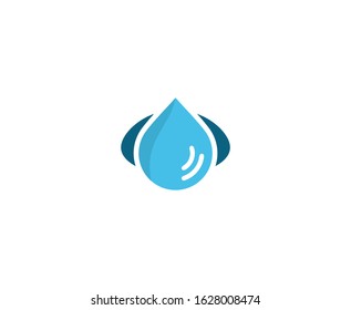 Water drop logo icon vector 