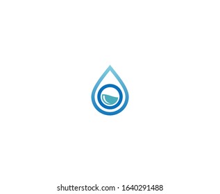 Water drop logo icon vector 