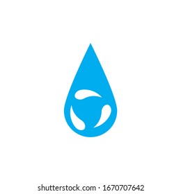 Logo-Vektorillustration-Design für Wassertropfen
