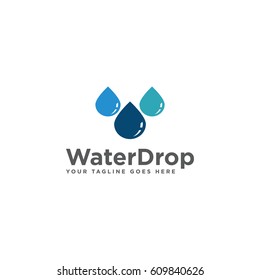 water drop logo icon vector template