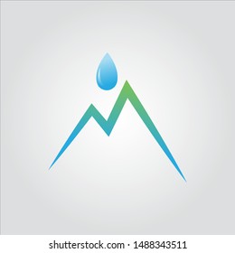 Water drop logo, icons, vector template symbol badge
