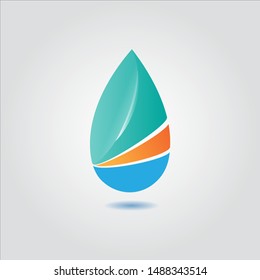 Water drop logo, icons, vector template symbol badge