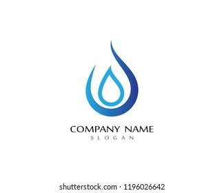 Water drop logo illustration
