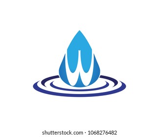 water drop logo illustration template vector design