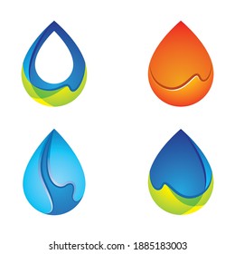 Water drop logo images illustration design