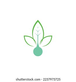 Water drop logo and leaf design