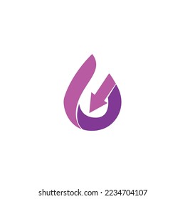 Water drop logo and letter g design