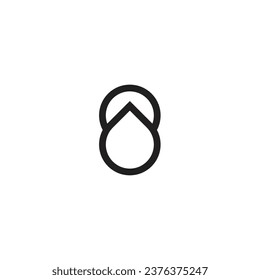 Water drop logo, oil company on white background