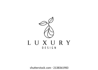 water drop logo with plants growing in it