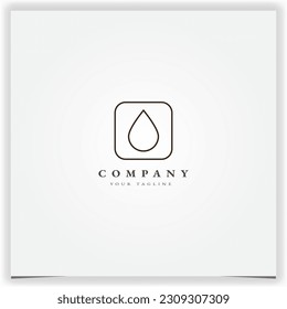 water drop logo premium elegant template vector eps 10