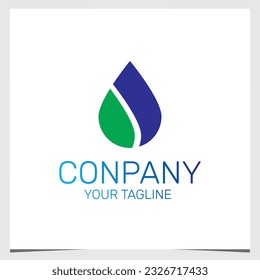 logotipo de gota de agua premium plantilla elegante vector eps 10