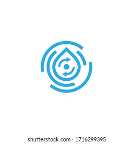 Water drop Logo Recycled Template vector illustration design EPS10