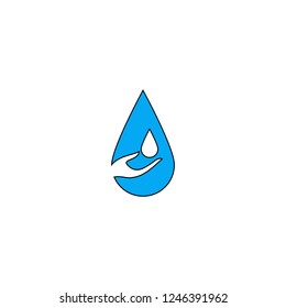 water drop logo, safe water  vector.