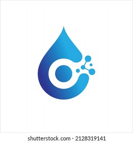 water drop logo sciene vector design template