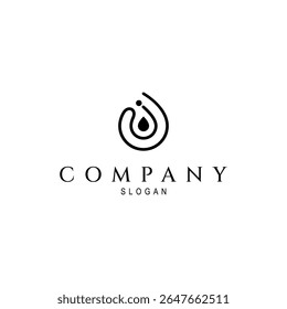 water drop logo with simple flat design style