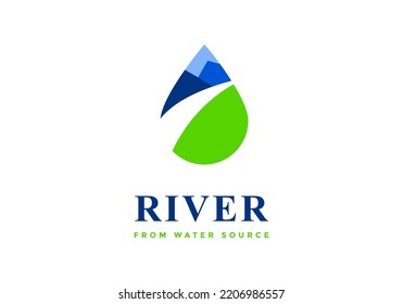 Logotipo de gota de agua, adecuado para empresas de agua mineral.