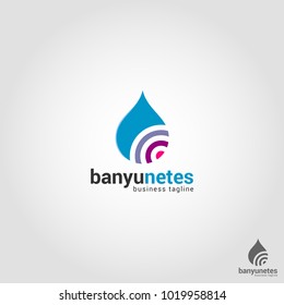 Water Drop Logo Template