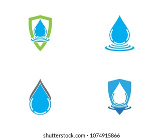 Water drop logo template