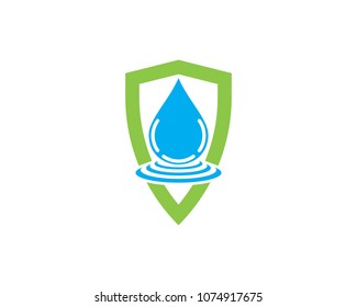 Water drop logo template