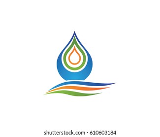 water drop Logo Template