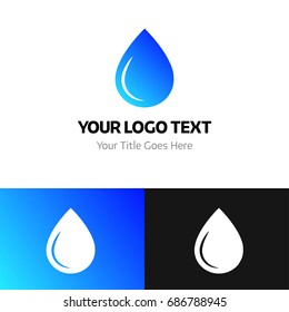 Water drop logo template. Logo branding for your new corporate company. File can be use vector eps and image jpg formats
