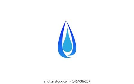 Water drop logo template design vector illustration 