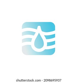 Ilustración del vector de la plantilla de logotipo de caída de agua