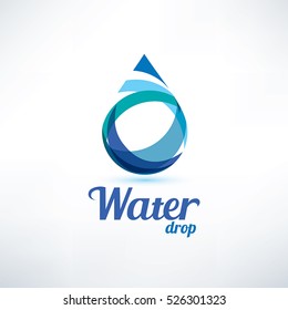 Water drop logo template, ecology and environment concept.