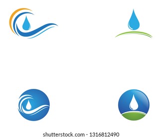 Water drop logo Template icon design