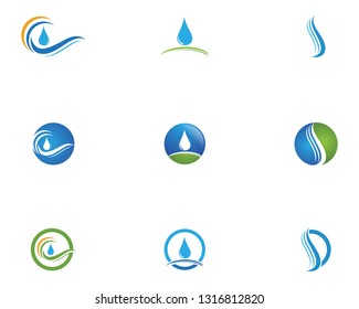 Water drop logo Template icon design