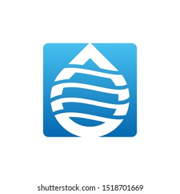 water drop logo template icon design vector