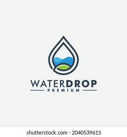 water drop logo template icon logotype