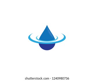 Water drop logo template illustration