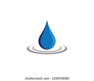 Water drop logo template illustration