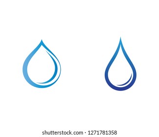 Water drop logo template illustration