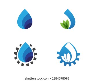 Water drop logo template illustration - Vector