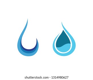 Water drop logo template illustration