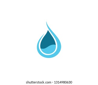 Water drop logo template illustration