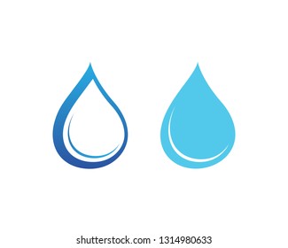 Water drop logo template illustration
