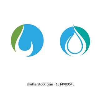 Water drop logo template illustration